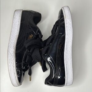 Puma Kids Shiny Black Sneakers